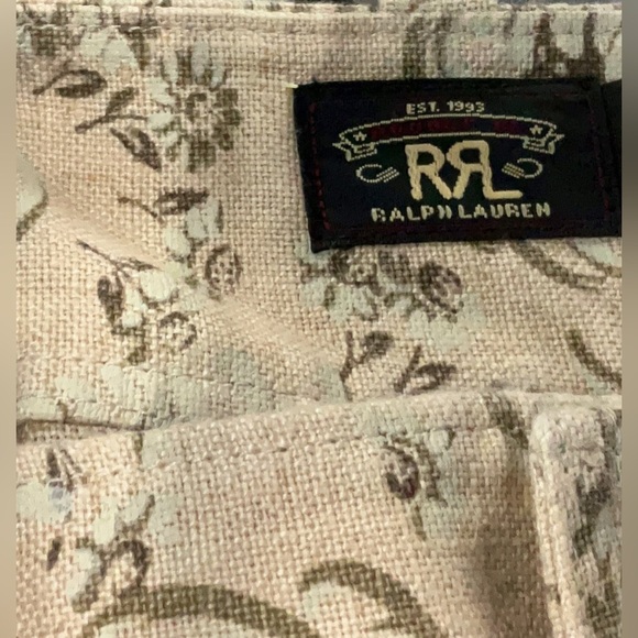 Ralph Lauren RRL Floral Print Linen Midi Skirt Full Vintage Floral A Line Knee 2 - Picture 7 of 11